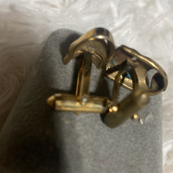 Vintage Mid Century Happy Sad Face Theater Mask Cufflinks - Picture 3 of 3